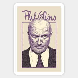 Phil Collins Genesis 1970s Vintage Look Magnet